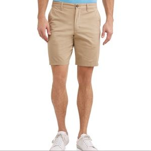 New George Men's Flat Front Shorts, 9" inseam